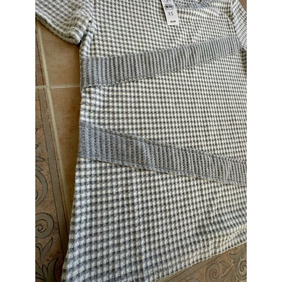 Loft outlet Lounge gray top‎ striped short sleeve t-shirt Women size XS New ! - Picture 6 of 8